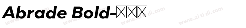 Abrade Bold字体转换